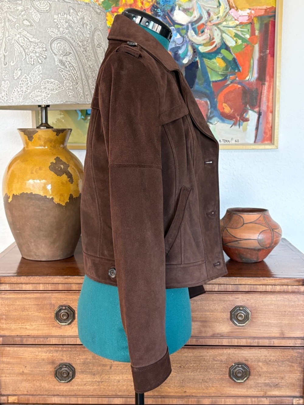 NWT Banana Republic Brown Suede Moto Jacket Women's - Picture 3 of 7